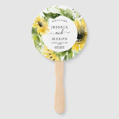 ラウンドヒマワリ結婚式 プログラムファン ハンドファン (正面)