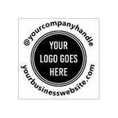 ラウンドビジネスモダンロゴソーシャルメディア&ウェブサイト ラバースタンプ (インプリント)