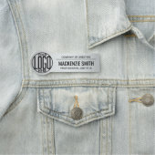 ラウンドビジネスロゴ従業員IDフェイクメタルシルバー 名札 (インサイチュ)