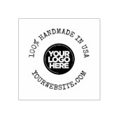 ラウンドビジネスロゴ手作りウェブサイト ラバースタンプ (インプリント)
