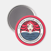 ラウンドビジネスロゴ画像と文字はこちら マグネット (正面/裏面)