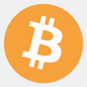ラウンドビットコインのステッカー ラウンドシール