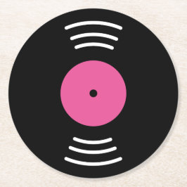 ラウンドビニールレコード紙ノベルティコースターセット ラウンドペーパーコースター
