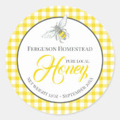 ラウンドビーアートハニーイエロージャートトップラベル ラウンドシール (正面)