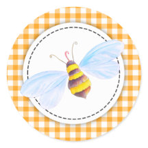 ラウンドビーアートハニーオレンジの瓶トップラベル