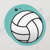 ラウンドビーチバレーボールバースデーパーティ招待状 招待状 (正面/裏面)