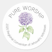 ラウンドピュア礼拝2025年紫陽花のコンベンション ラウンドシール (正面)