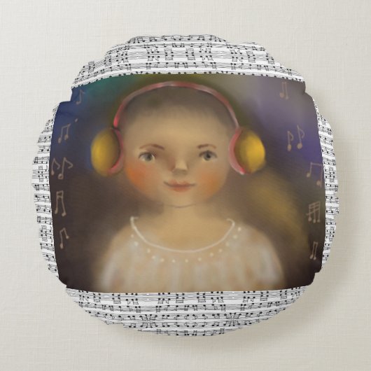 ラウンドピローミュージカル ラウンドクッション (正面)