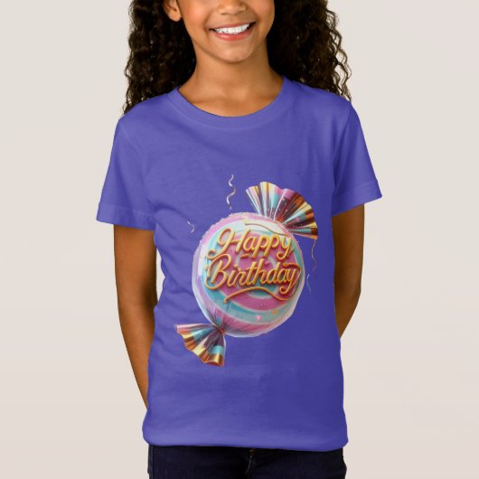 ラウンドピンクキャンディ Tシャツ (正面)