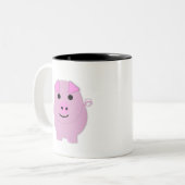 ラウンドピンクピギー ツートーンマグカップ (正面左)