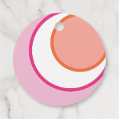 ラウンドピンク1歳の誕生日 フェイバータグ (裏面)