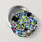 ラウンドピン3in (抽象芸術画像) 缶バッジ (正面&裏面)