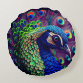 ラウンドピーコック装飾用クッション ラウンドクッション (裏面)