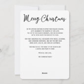 ラウンドファミリーフォトクリスマス シーズンカード (裏面)