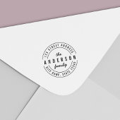 ラウンドファモダンイはっきりしたミリ名差出人住所 セルフインキングスタンプ