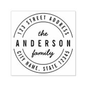 ラウンドファモダンイはっきりしたミリ名差出人住所 セルフインキングスタンプ (デザイン)