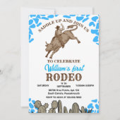 ラウンドファーストロデオ1stパーティー誕生日 招待状 (正面)