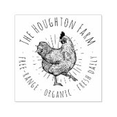 ラウンドファ素朴ミリーオーガニックファーム生卵 セルフインキングスタンプ (デザイン)