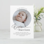 ラウンドフォトバプテスマ招待状 招待状 (スタンド正面)