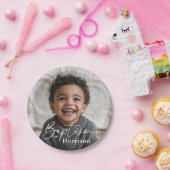 ラウンドフォトバプテスマ ペーパープレート (パーティー)