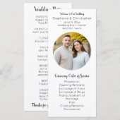 ラウンドフォトフラット結婚式 プログラム (正面/裏面)