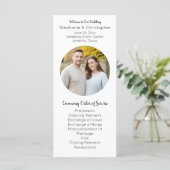 ラウンドフォトフラット結婚式 プログラム (スタンド正面)