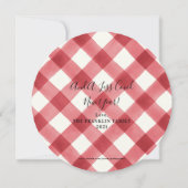 ラウンドフォトホリデーカードとフェスティバルグリーンリー (裏面)