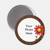 ラウンドフォトマグネット マグネット (正面/裏面)