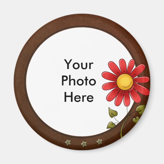 ラウンドフォトマグネット マグネット (正面)