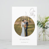 ラウンドフォトミニマル結婚リストのメニュー (スタンド正面)