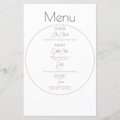 ラウンドフォトミニマル結婚リストのメニュー (裏面)