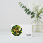 ラウンドフォト – カラフルサンライト葉付きの 名刺 (スタンド正面)