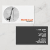 ラウンドフォト – タワークレーンB&W 名刺 (正面/裏面)