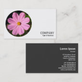 ラウンドフォト – ピンクのコスモス 名刺 (正面/裏面)
