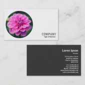 ラウンドフォト – ピンクダリア 名刺 (正面/裏面)