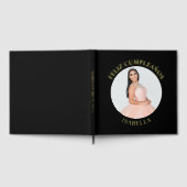 ラウンドフォト ブラック 15歳の誕生日 ゲストブック (全面)