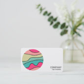 ラウンドフォト – ラウンドカラー抽象芸術160422(01) 名刺 (スタンド正面)