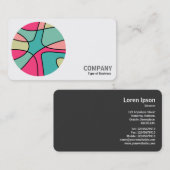 ラウンドフォト – ラウンドカラー抽象芸術160422(04) 名刺 (正面/裏面)