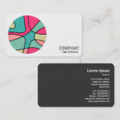 ラウンドフォト – ラウンドカラー抽象芸術160422(05) 名刺 (正面/裏面)