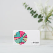 ラウンドフォト – ラウンドカラー抽象芸術160422(05) 名刺 (スタンド正面)