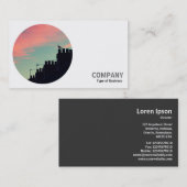 ラウンドフォト – 朝 名刺 (正面/裏面)