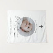 ラウンドフォト 洗礼 - ウェルカムサイン タペストリー (正面(横))