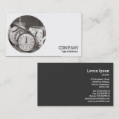 ラウンドフォト – 目覚まし時計 名刺 (正面/裏面)