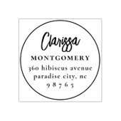 ラウンドフレームボー名前をカスタムする&差出人住所 ラバースタンプ (インプリント)