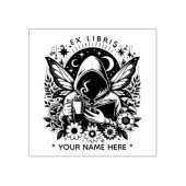 ラウンドフローラファンタジーバタフライexライブラススタンプ ラバースタンプ (インプリント)