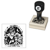 ラウンドフローラファンタジーブックラバーex libris stamp ラバースタンプ (押印)