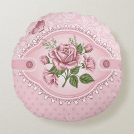ラウンドフローラ綿装飾用クッション ラウンドクッション