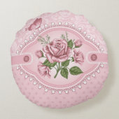 ラウンドフローラ綿装飾用クッション ラウンドクッション (裏面)