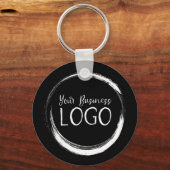 ラウンドブラックに私のロゴを付ける キーホルダー (裏面)
