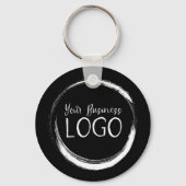 ラウンドブラックに私のロゴを付ける キーホルダー (裏面)